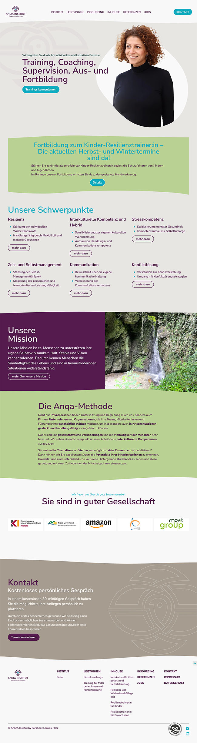 Screenshot der Website