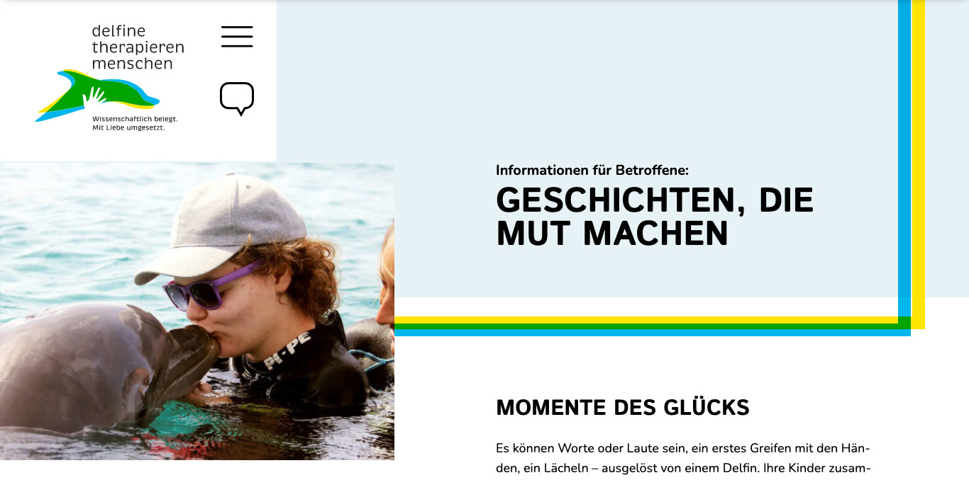 Header 2: Aufbau mit kleinerem Bild, Überschrift und Teilbereich der Website