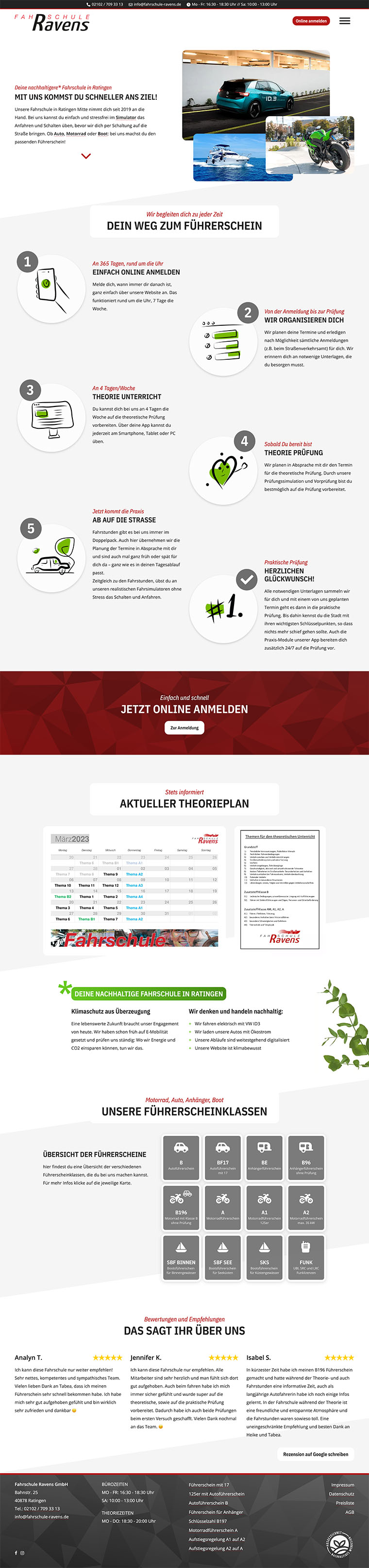 Screenshot Homepage