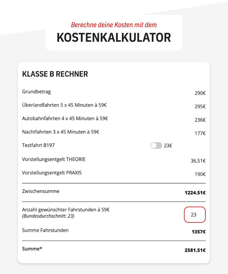 Kostenkalkulator