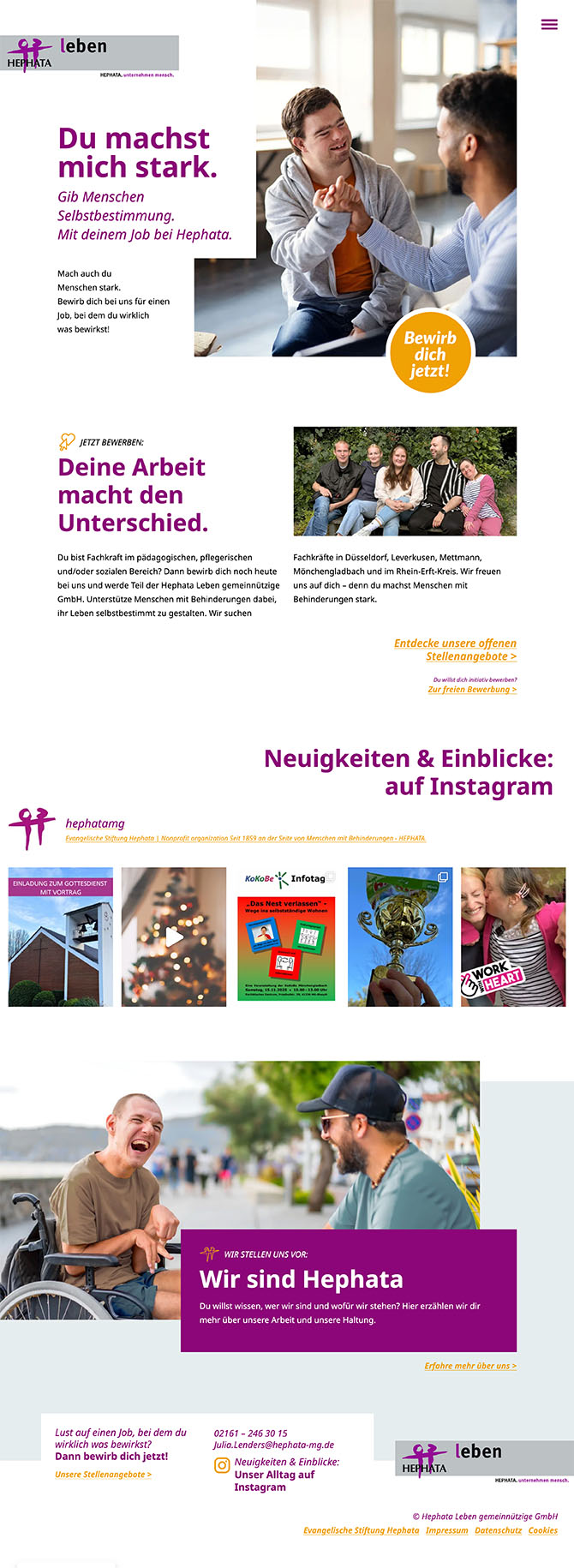 Screenshot der gesamten Seite