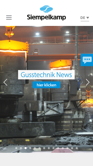 Slider auf der Startseite zeigt die Schwerpunkte des Unternehmens