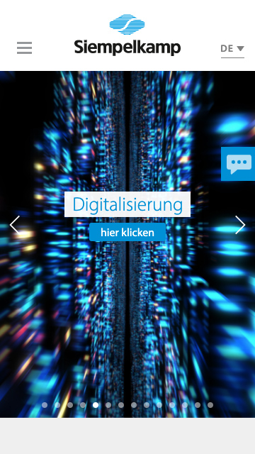 Der Slider auf der Startseite funktioniert auch auf einem Smartphone