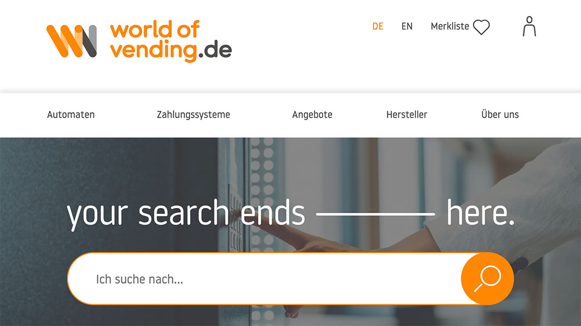 Screenshot der Startseite