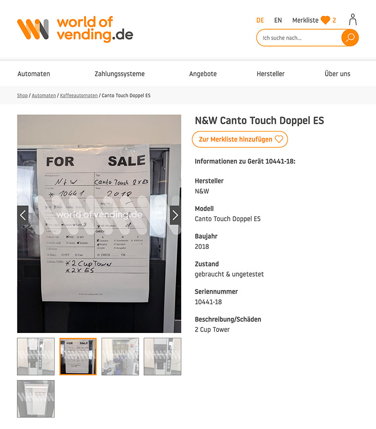 Einzelprodukt-Ansicht