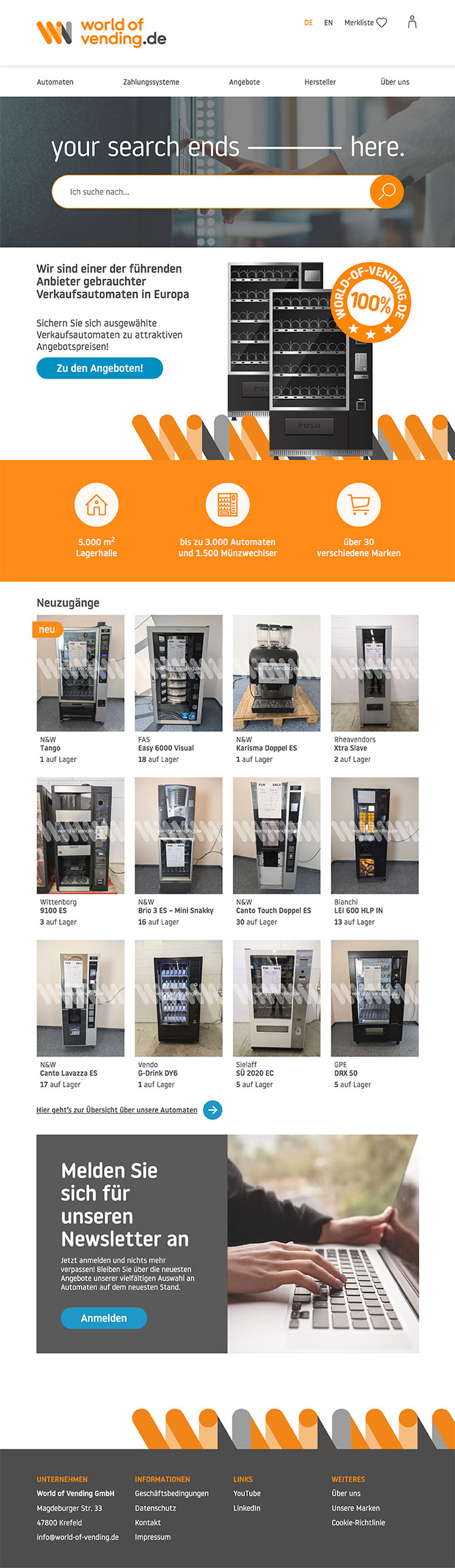 Screenshot der gesamten Seite